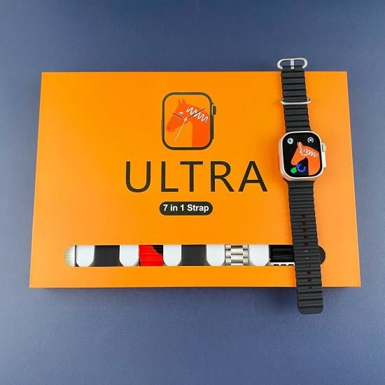 Ultra 7 IN 1 Ultra SmartWatch with 7 Straps Waterproof