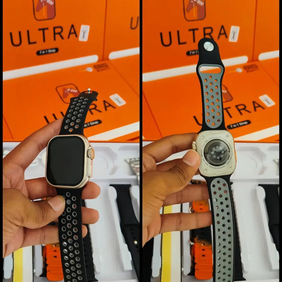 Ultra 7 IN 1 Ultra SmartWatch with 7 Straps Waterproof